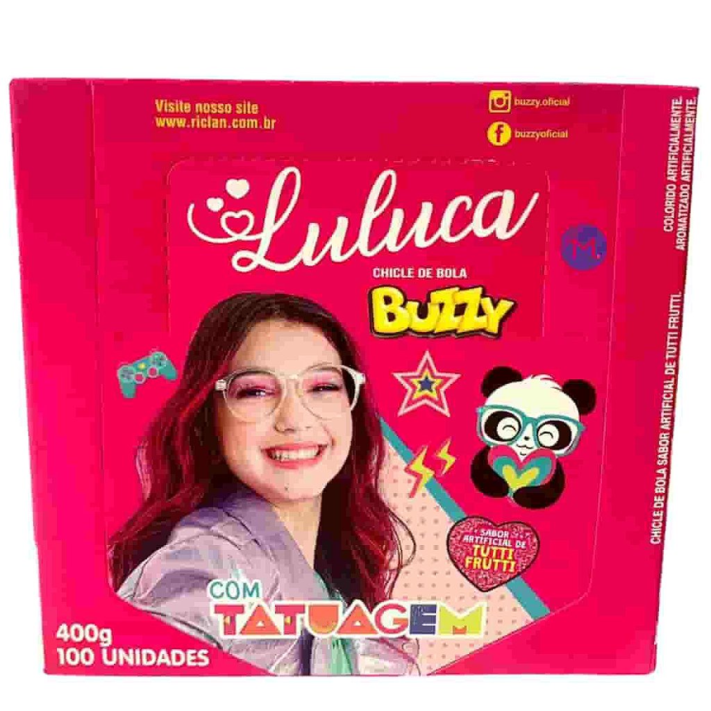 Chicle Buzzy Luluca Hortelã Riclan  Compre na Mercadoce - Mercadoce -  Doces, Confeitaria e Embalagem