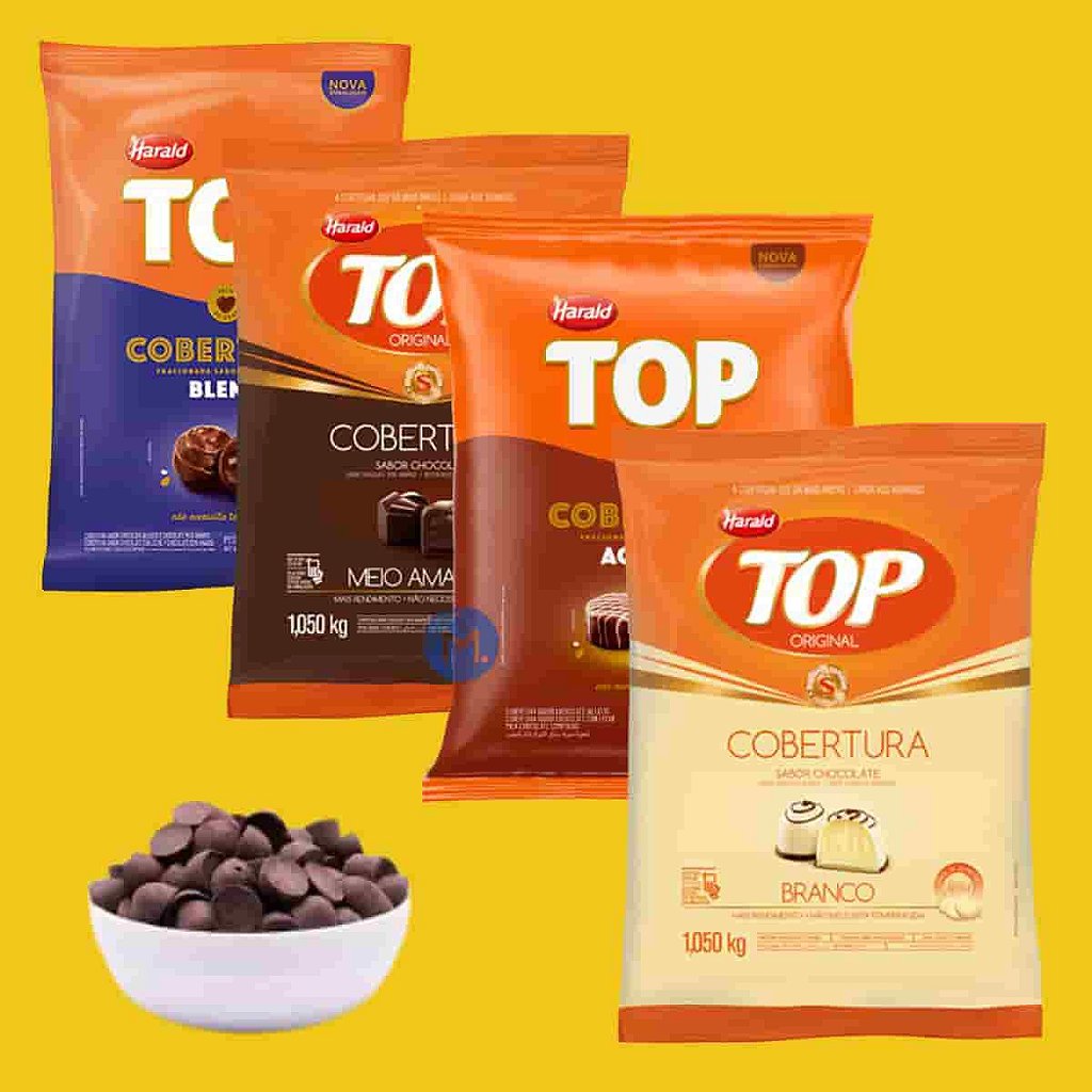 Cobertura Chocolate Top Gotas 1,050kg | Compre na Mercadoce - Mercadoce -  Doces, Confeitaria e Embalagem