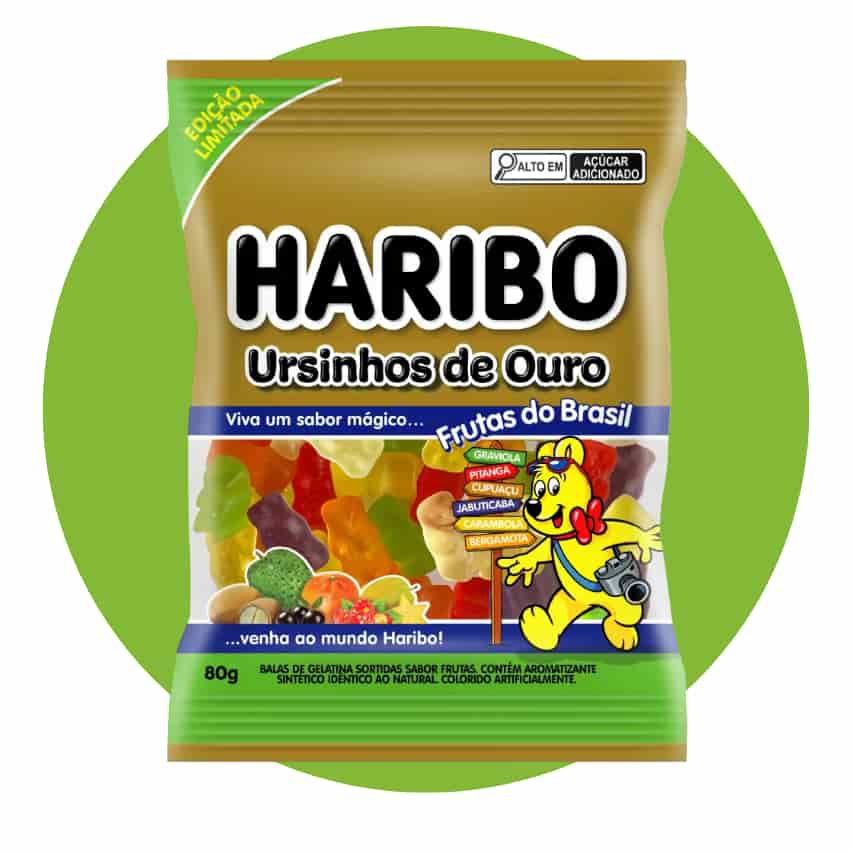 Celeiro Supermercado  Bala Haribo Gelatinha Ursinho Frutas Brasil 80g