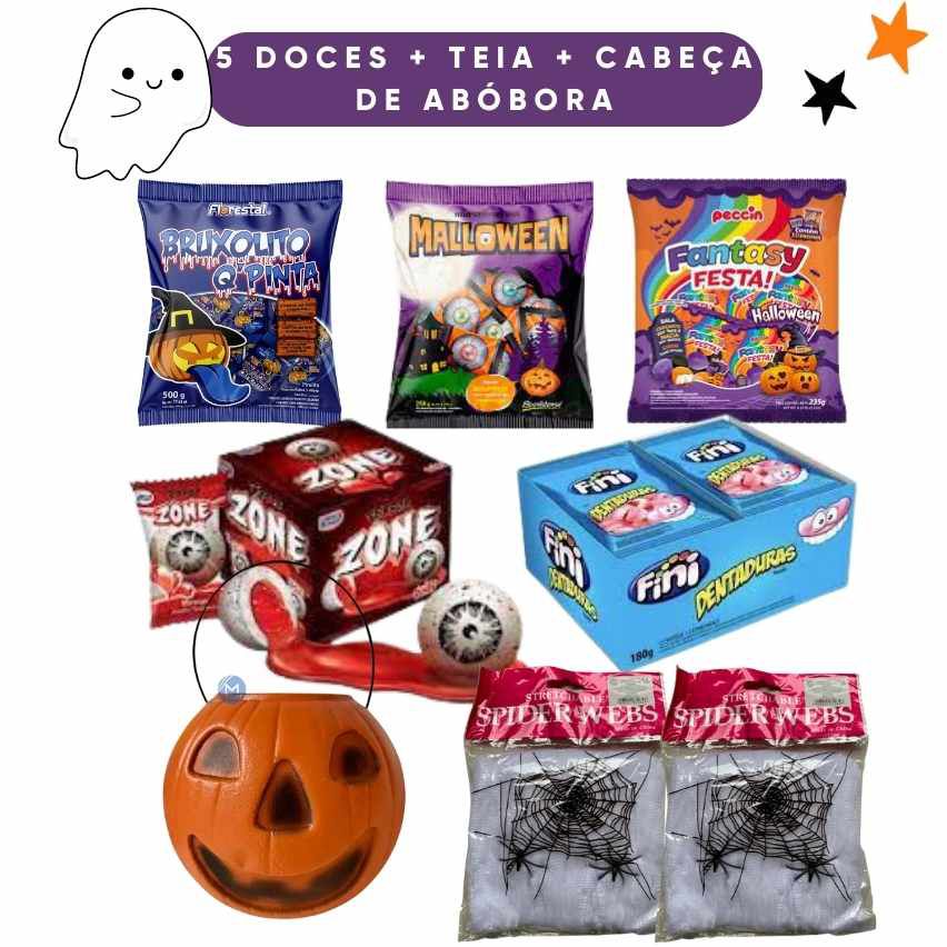 Bonita abóbora de Halloween com motivos - Dia das Bruxas