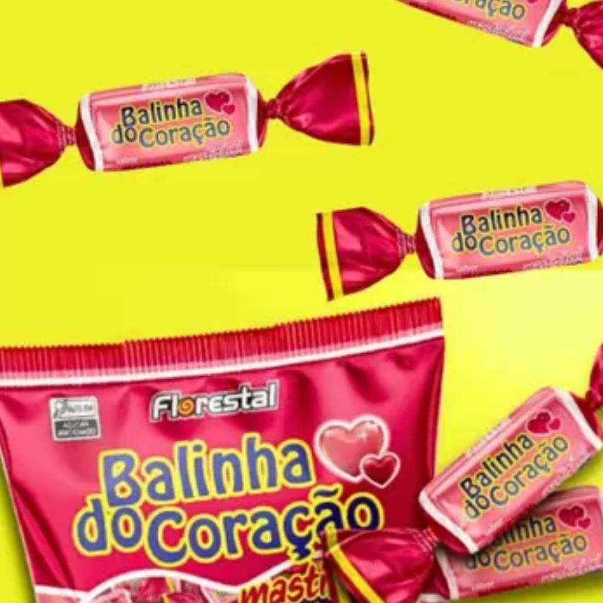 Bala Mastigável Morango Balinha do Coração 100g  Compre na Mercadoce -  Mercadoce - Doces, Confeitaria e Embalagem
