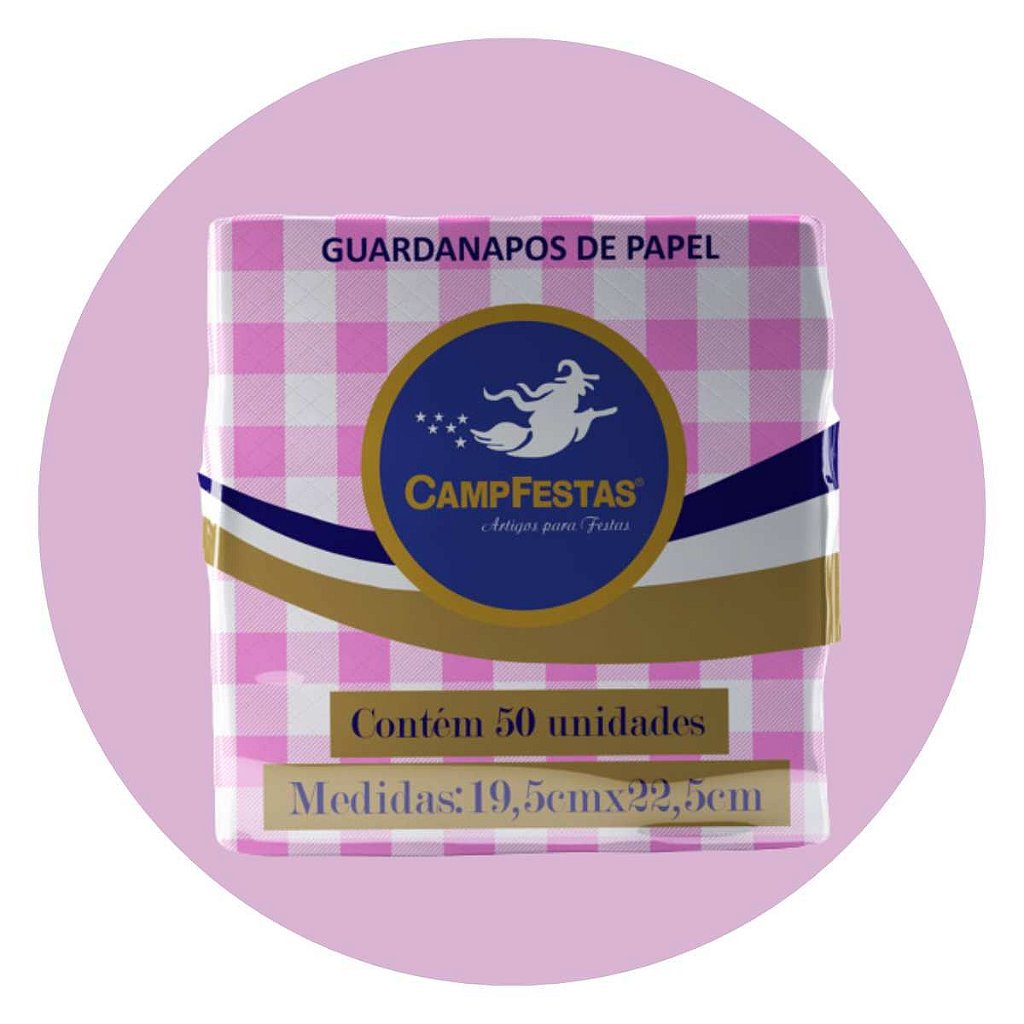 Guardanapo Xadrez Azul 19,5cmx21,5cm