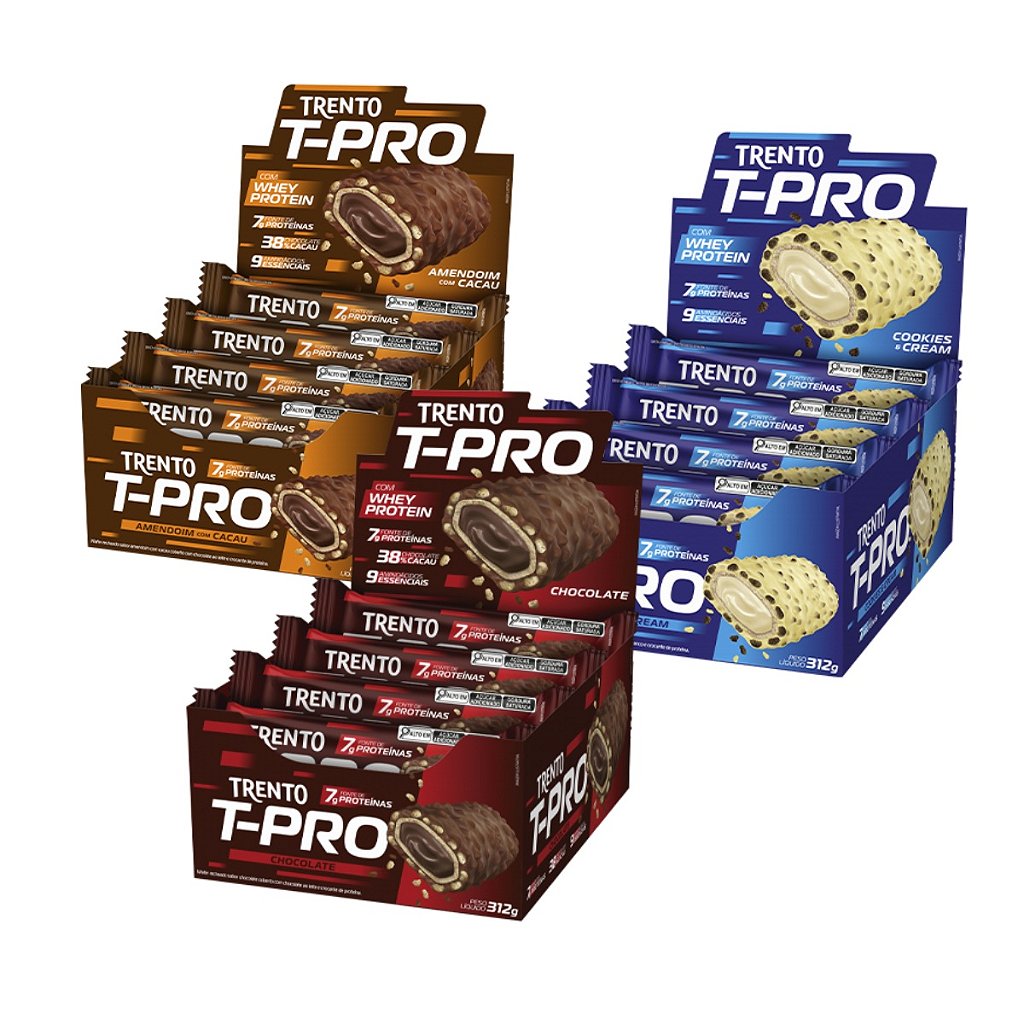 Compre aqui a caixa de Chocolate Trento T-pro 7g Whey Protein