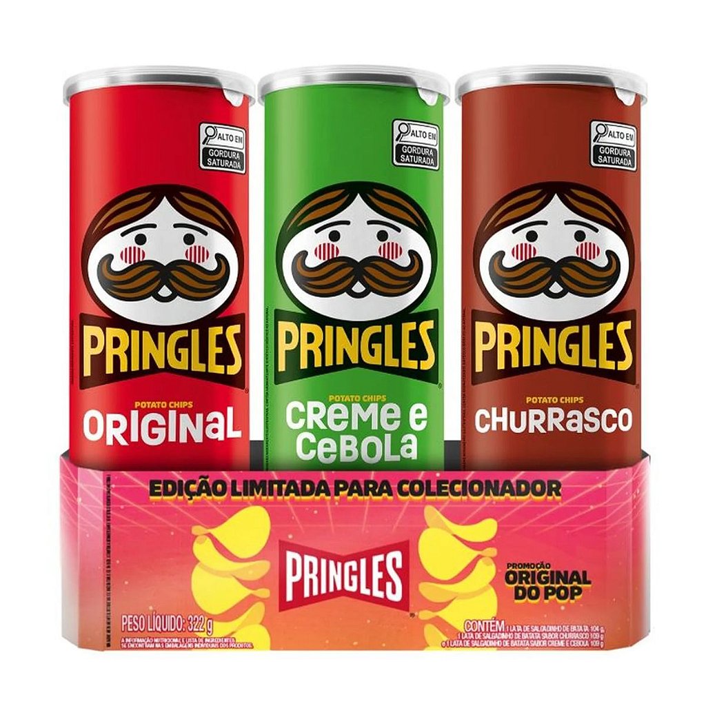 Pringles コンテナボックス 3種アソートセット Kit Pringles Tripack Retro Com 3 Sabores De 109g - Mercadoce