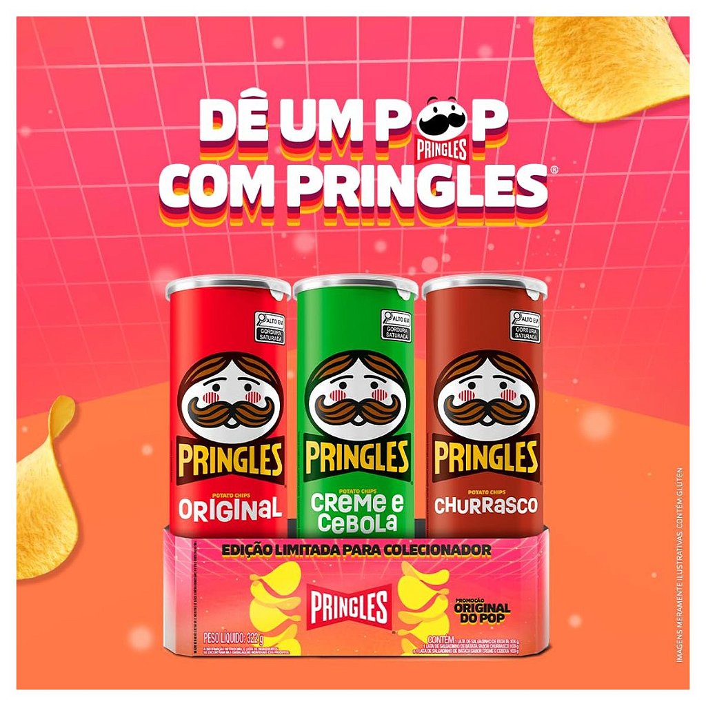 Kit Pringles Tripack Retro Com 3 Sabores De 109g - Mercadoce