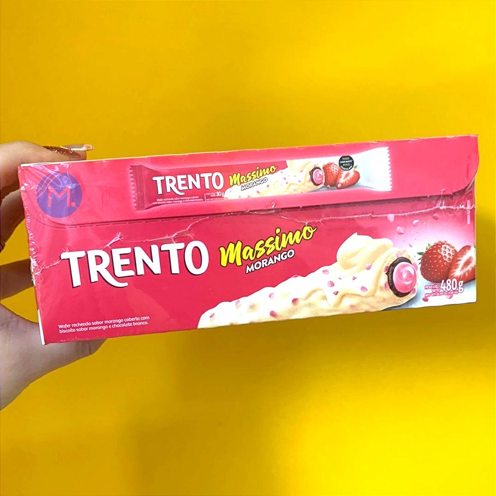 Wafer Trento Morango 32G Peccin