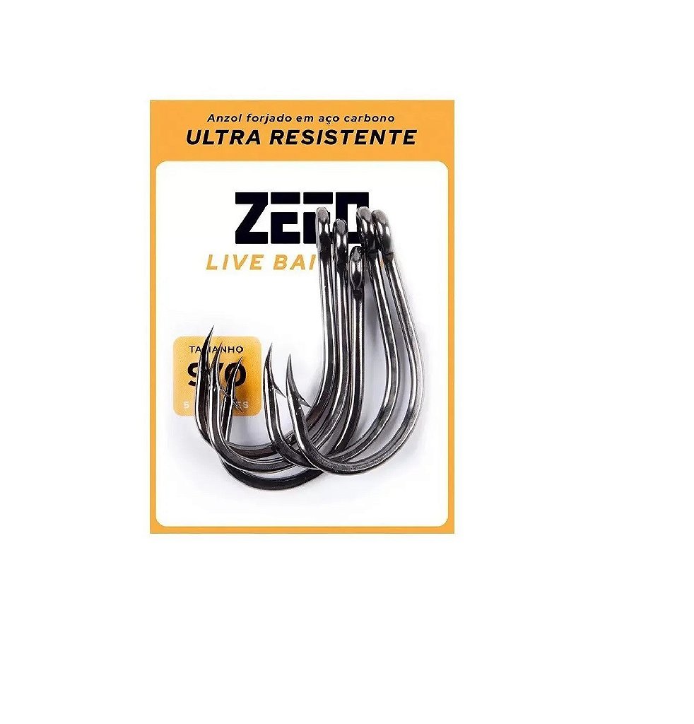 Anzol Live Bait Hook nº 7/0 - 10 unidades