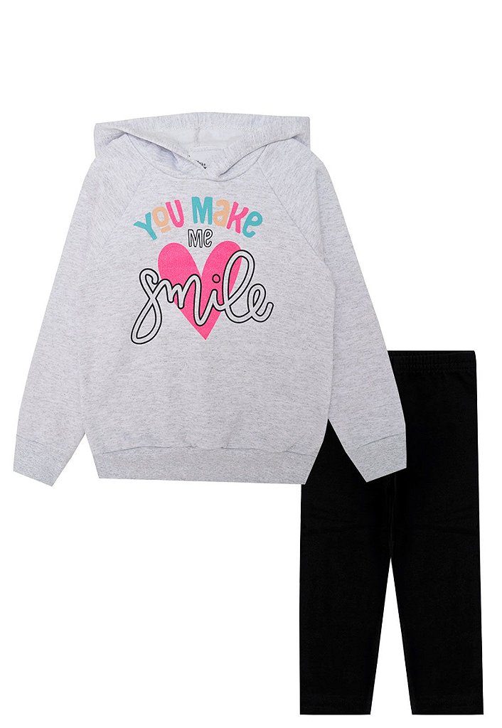 girls moletom com capuz set