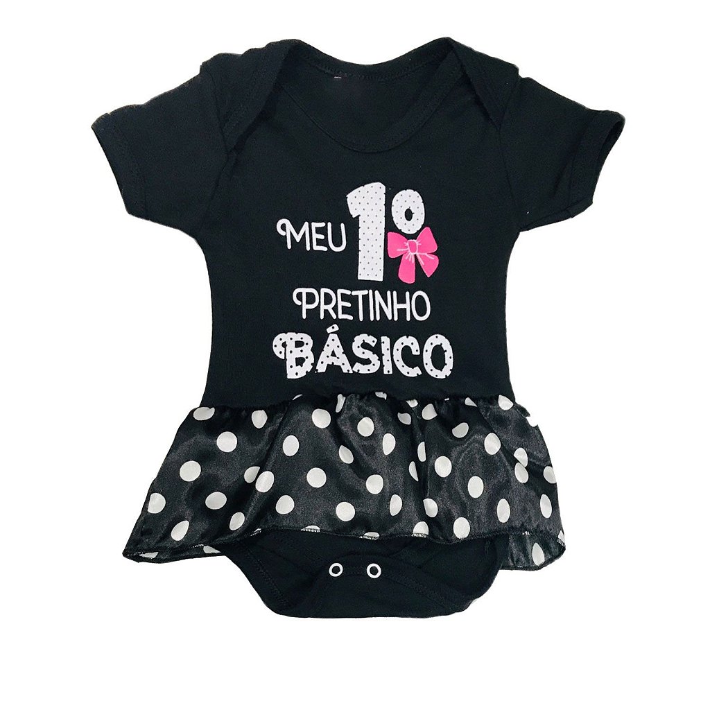 Body bebê menina Pretinho básico - Bodie Personalizado mesversário -  PiftPaft loja online de enxoval para bebes roupa infantil
