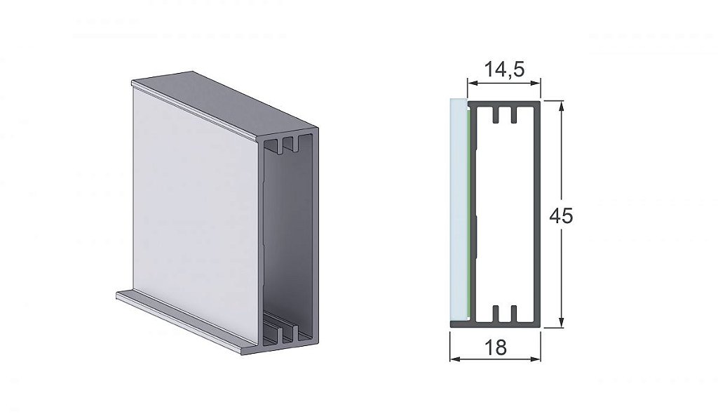PERFIL ALT-3446 PORTA BRONZE 3MTS ( APENAS RETIRADA ) - VT