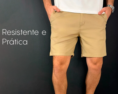 Detalhes da Bermuda Sarja Premium Vidic