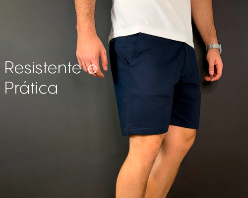 Detalhes da Bermuda Sarja Premium Vidic