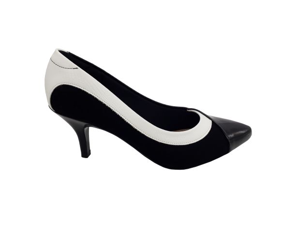sapato feminino branco e preto