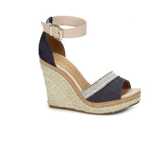 Sandalia Anabela Espadrille Bebece Jeans 9327 145 Wilian Luciana