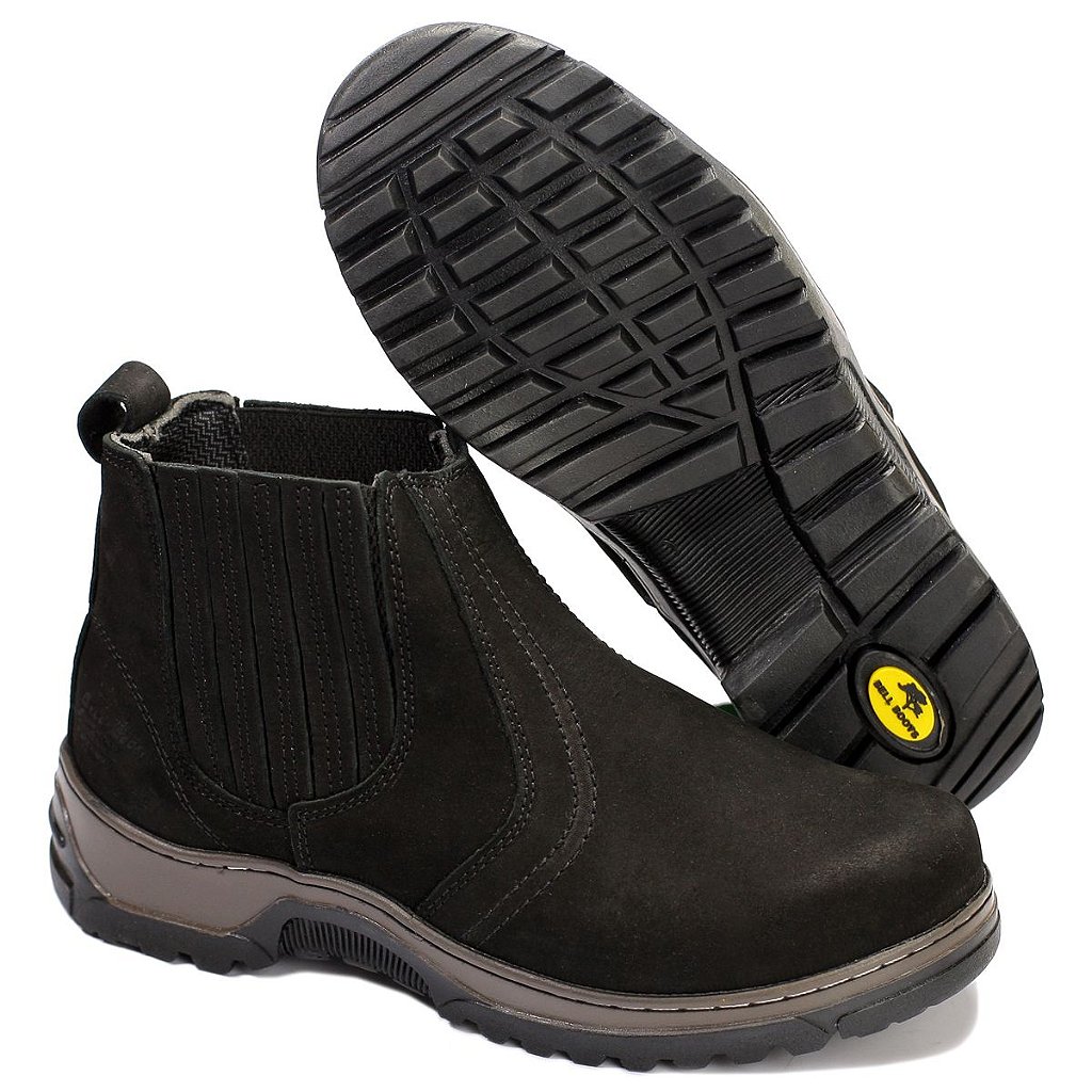 Bota botina caterpillar masculina em couro legitimo resistente