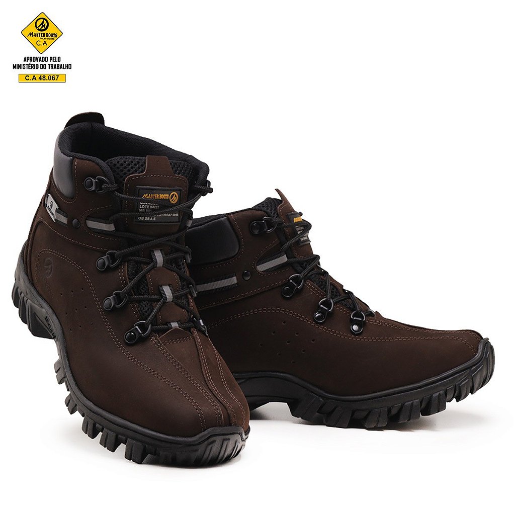 Bota caterpillar adventure couro legitimo com palmilha gel feminino