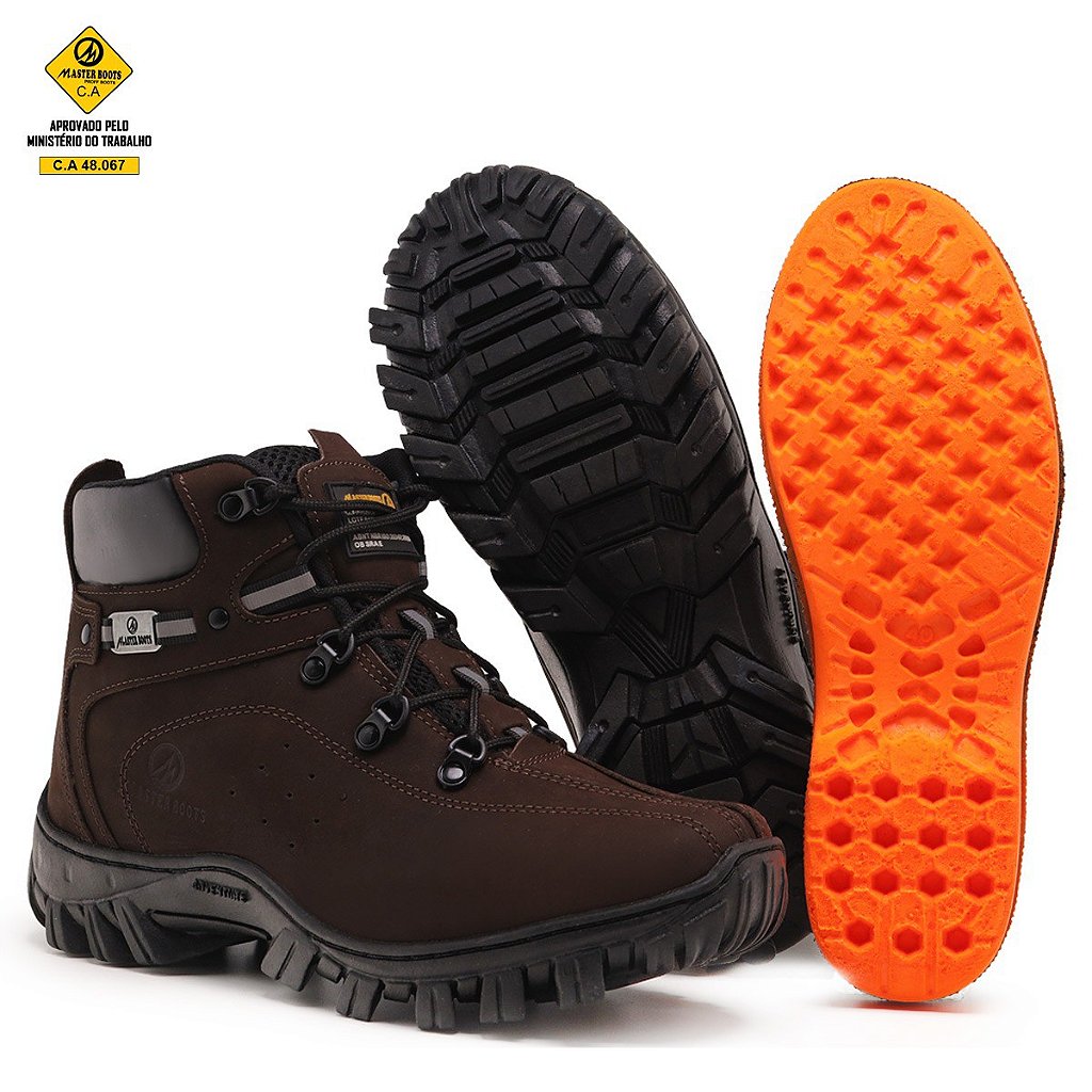 Bota Masculina 2113 Café C.A 48.067 em Couro Legítimo - Zarb Calçados