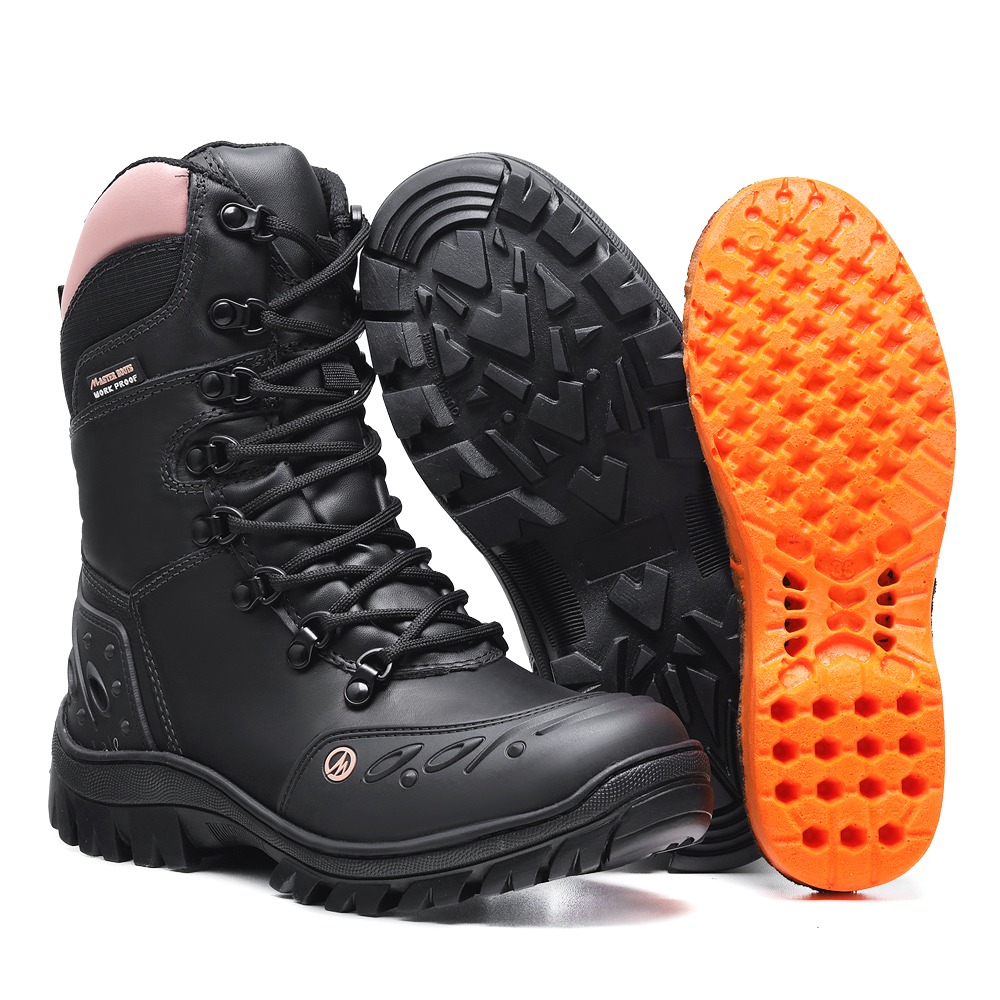 Bota Coturno Botina Masculina Caterpillar Bico pvc Palmilha em Gel  Impermeável