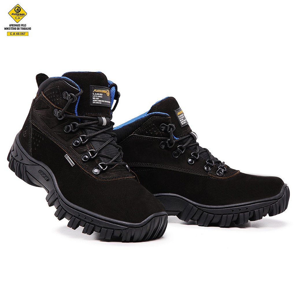 Bota Masculina Adventure em Couro Azul