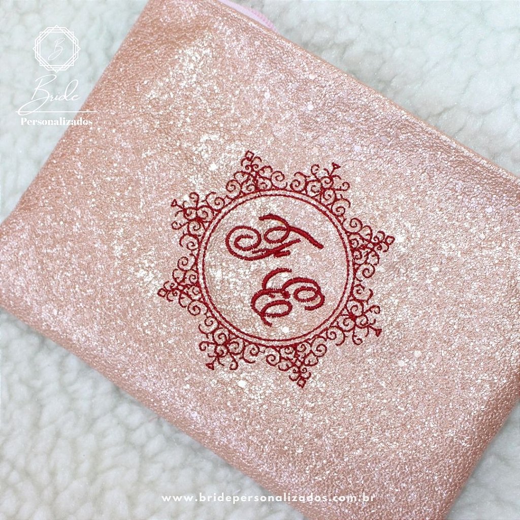 Nécessaire Brilho Rosê envelope - Bride Personalizados - Brindes  Corporativos