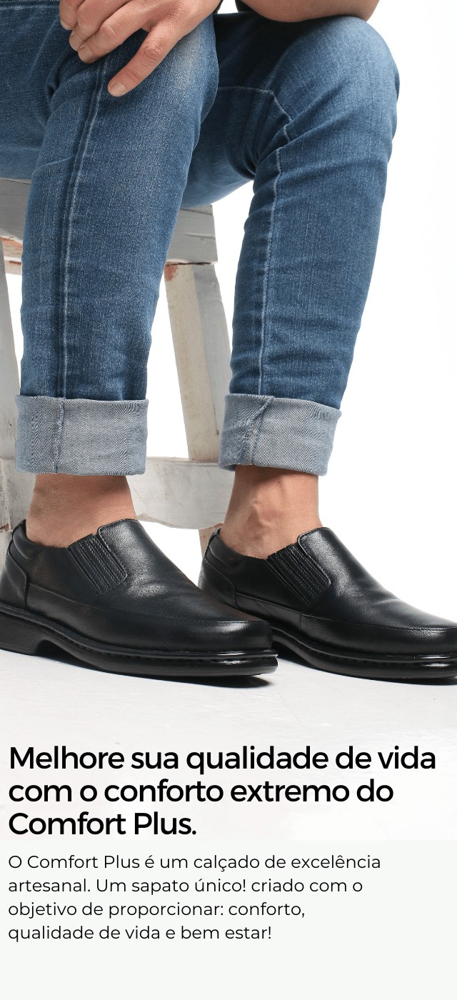 Sapato masculino em couro legítimo - Comfort Shoes