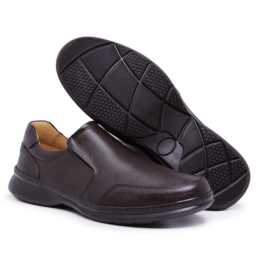 Sapato Masculino de Couro Legítimo Classic - 6023 Brown - Comfort