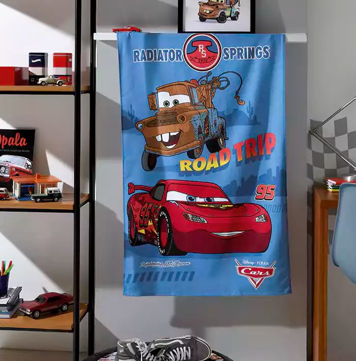 Toalha De Banho Carros 3 Felpuda Infantil Personagens em Promoção