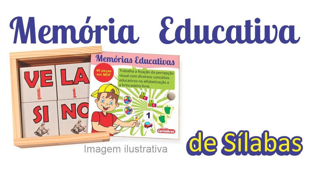 Jogo Educativo da Memória de Sílabas em MDF