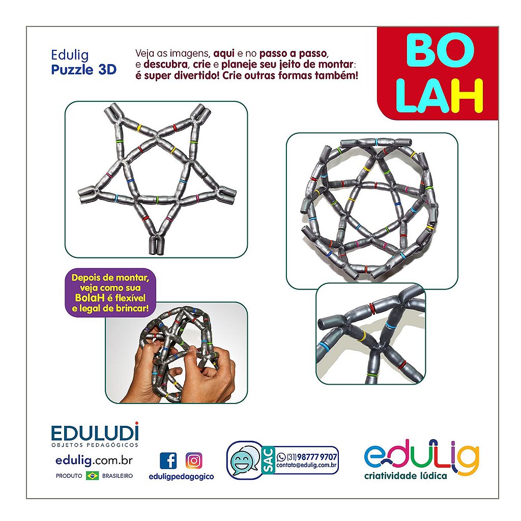 Puzzle 3D Bola H - Lalalume