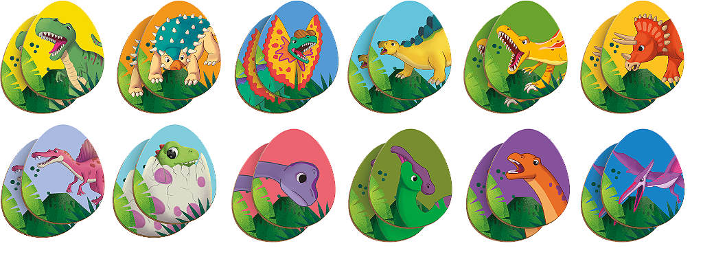 Jogo da Memória Dinossauros - Majoca Colorê Brinquedos Educativos