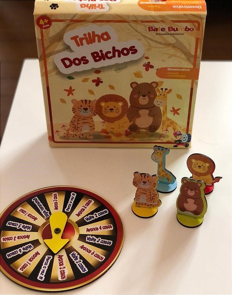 Trilha dos Bichos Jogo Infantil Brinquedo EducativoJogos e