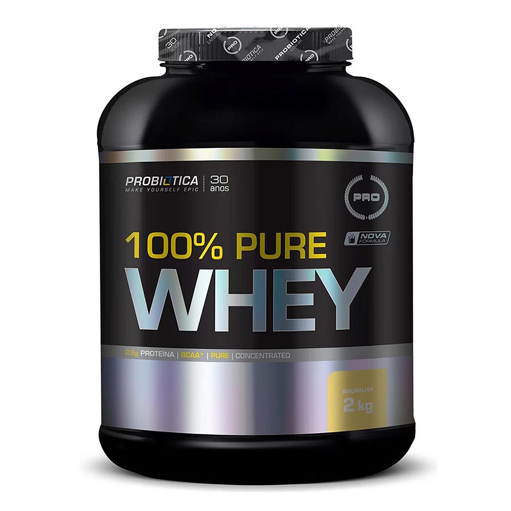 100% Pure Whey Protein 2kg Probiótica - Suplementos Alimentares, Whey  Protein, Creatina, BCAA | Home Muscle