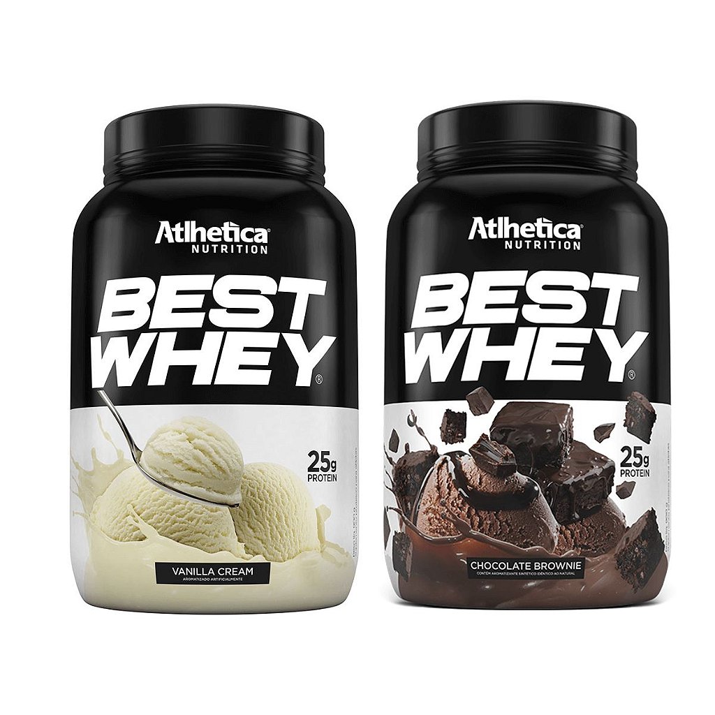 Kit 2 Best Whey 900G Whey Protein Gourmet Atlhetica Nutrition, Whey Pro 3w  - Suplementos Alimentares, Whey Protein, Creatina, BCAA | Home Muscle