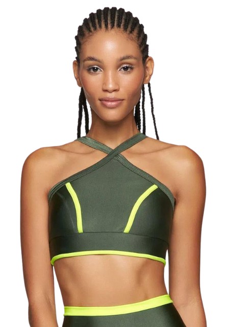 Body For Sure Top Especial Liso String Verde 2436 - Transwear
