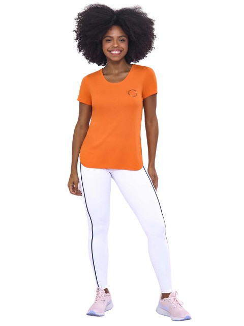 Alto Giro T-shirt Skin Fit Inspiracional Laranja 2241703