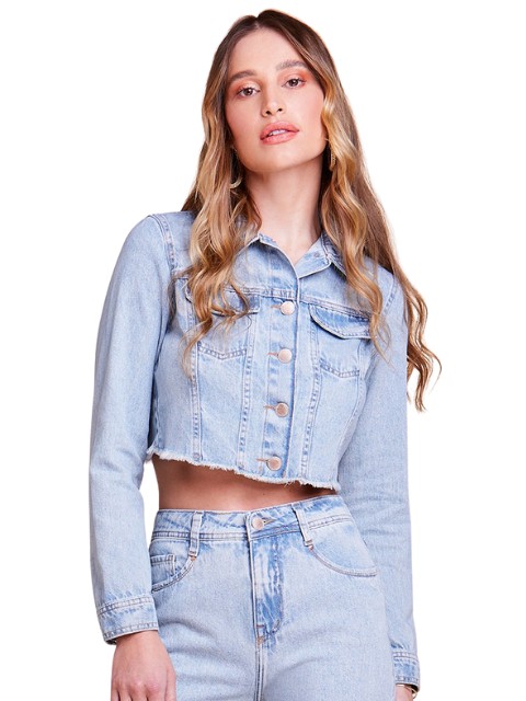 Monnari Jaqueta Jeans Cropped Feminina JAQ2473 - Transwear