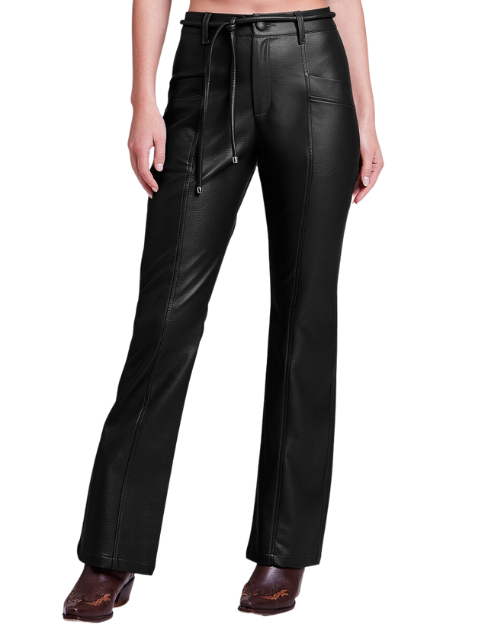 Calça material sintetico feminina 2025