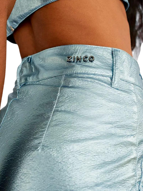 Zinco Calça Jeans Mom Cós Alto com Botão 204111 - Transwear