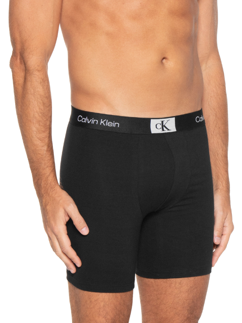 Calvin Klein Cueca Long Boxer Cotton CK 1996 | Preto EM0016 - Transwear
