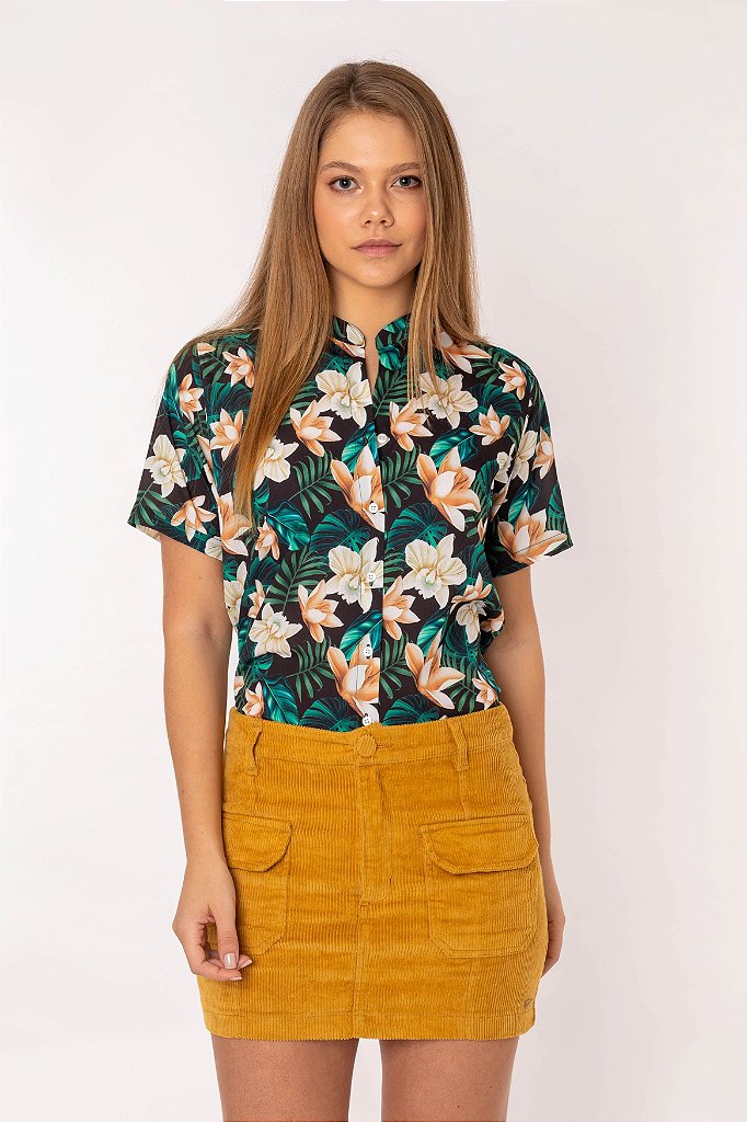 camisa feminina estampada