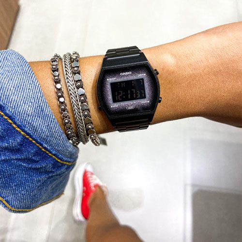 casio vintage glitter prata