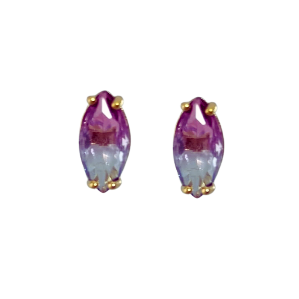 Brinco Pequeno Violeta Ouro