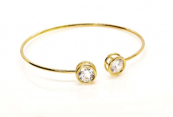 Pulseira Bracelete Pontos de Luz Ouro Amarelo