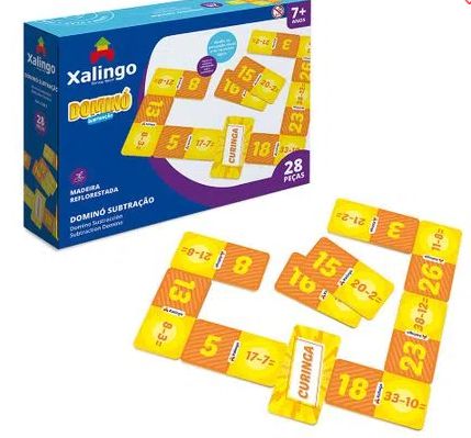 Kit com Jogos Clássico 5x1 Dominó Ludo Loto Damas Trilha Xalingo