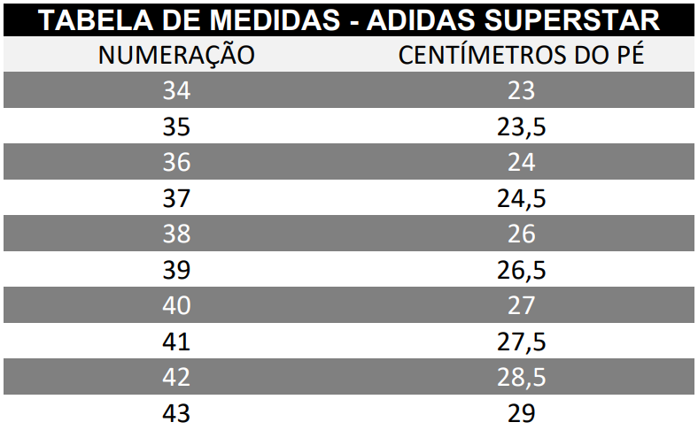 medidas adidas superstar