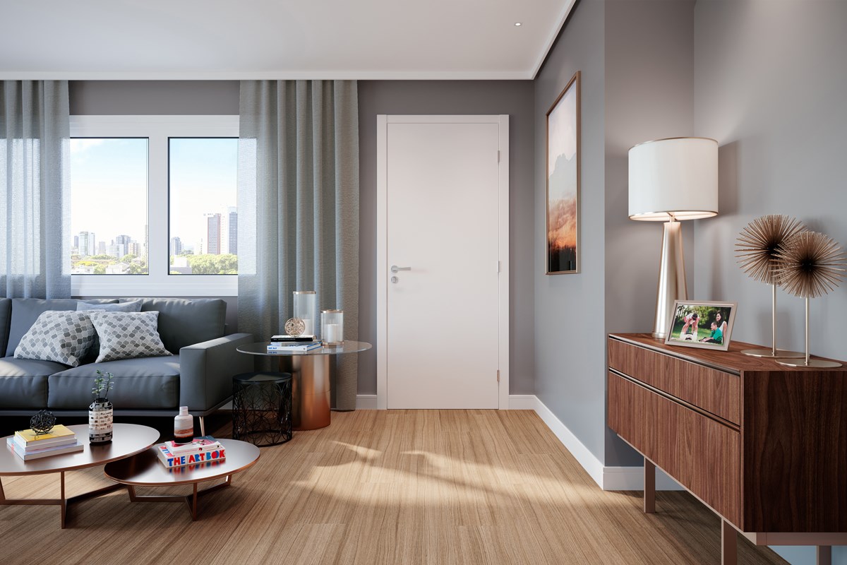 Piso Laminado Eucafloor Prime Nogueira Natural Colado Ilustração