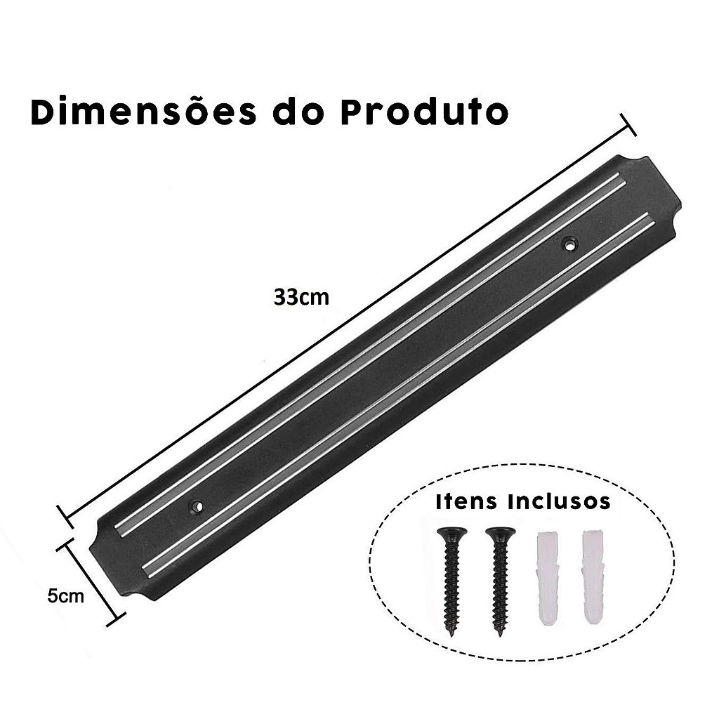 Barra Magnetica Para Facas E Ferramentas 33cm Sun Bartender Store - Seu  Portal de Produtos para Bar