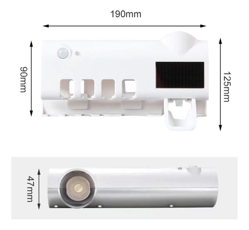 Suporte Dispenser De Pasta De Dente Com Esterelizador Uv — imagem 2