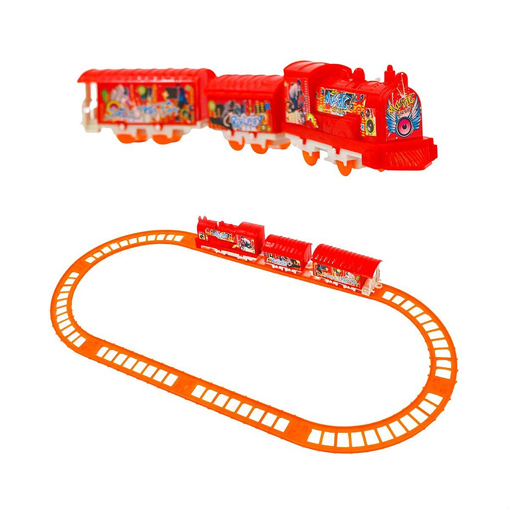 KIT OM 5 TREM FERRORAMA Trenzinho Locomotiva De Brinquedo A Pilha