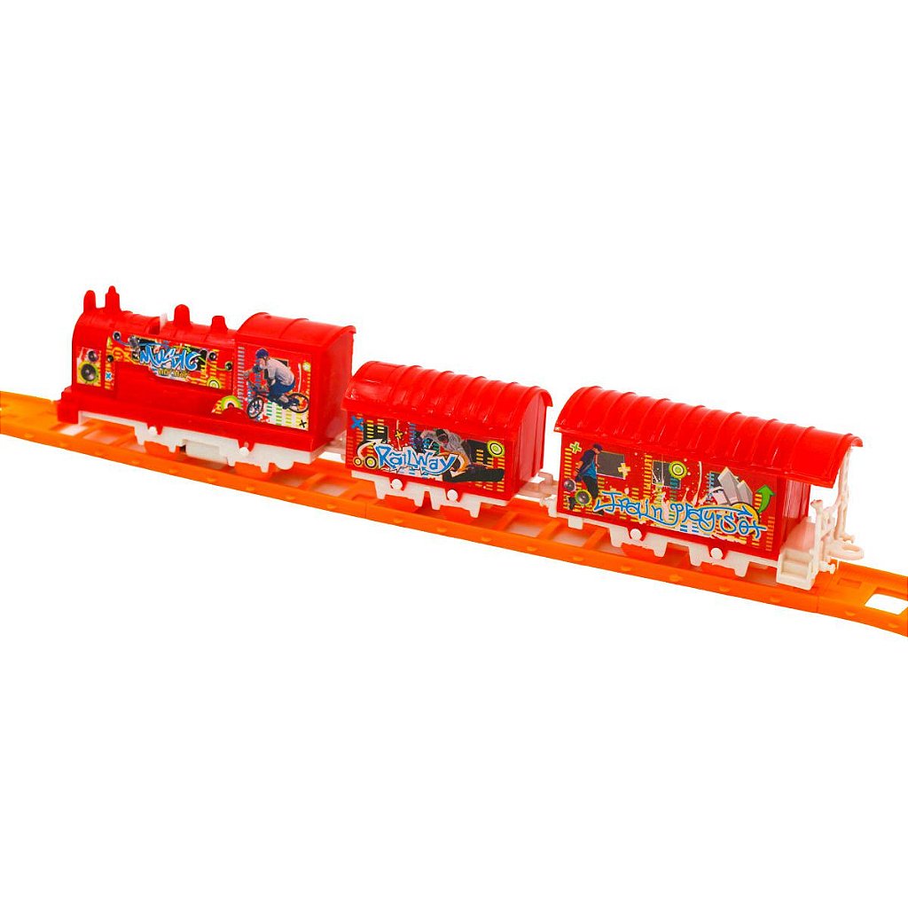 Trem De Brinquedo Construction A Pilha Locomotiva Infantil